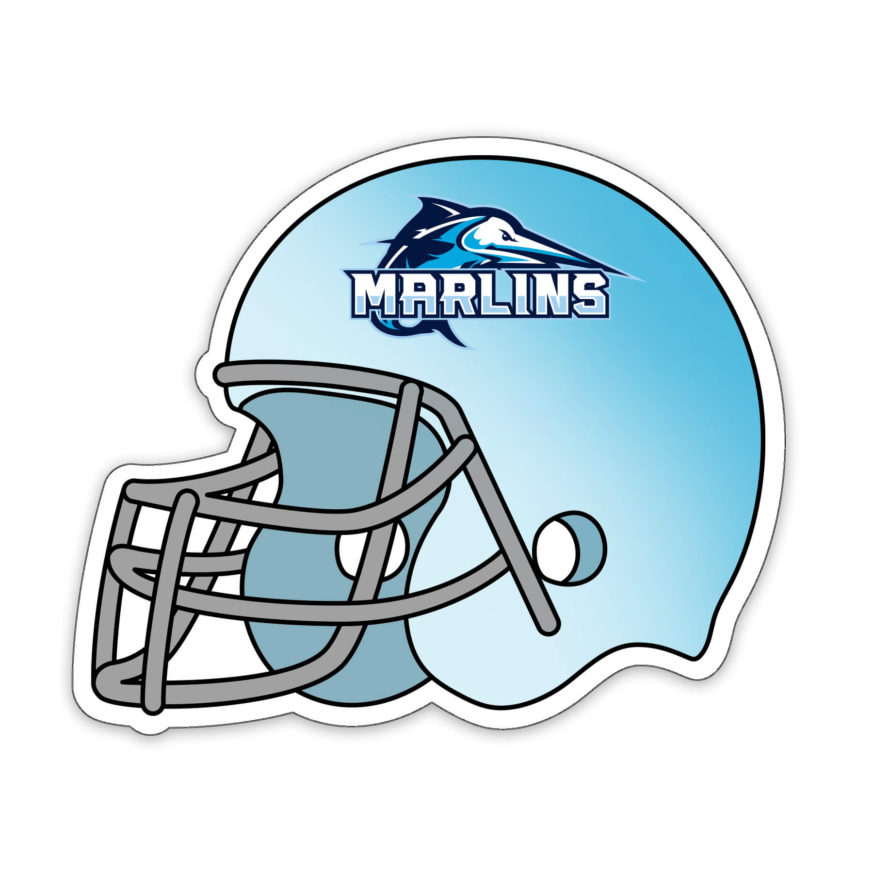 HELMET2-20      - Football Helmet Shaped NoteKeeper™ Magnet 20 Mil                 